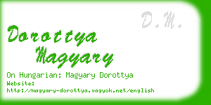 dorottya magyary business card